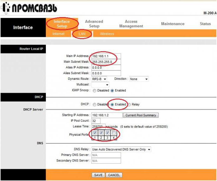 modem yönlendirici kurma Promsvyaz m 200 a 