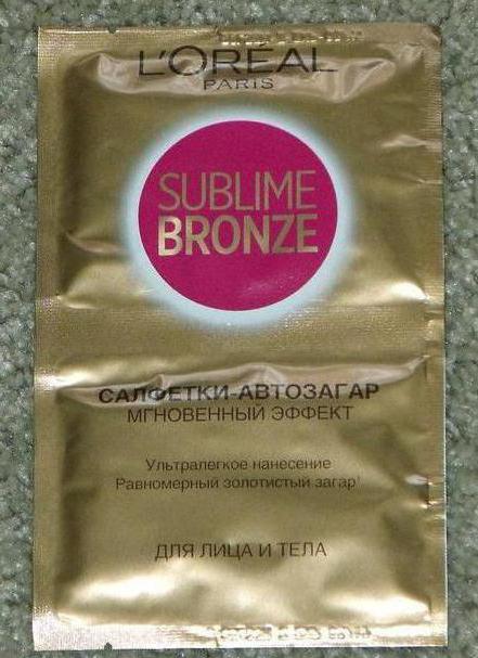 Autosunburn "Loreal Sublim Bronze" (jel): yorumlar. Kendinden bronzlaşma jeli L