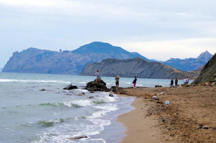 Kırım'da dinlenmek - doğa parkı Sessiz koy, Koktebel