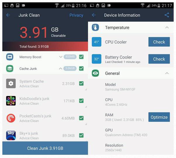 telefonun temizliği android